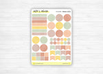 Sticker sheet - Color Palette "Autumn Leaves" - Geometric shapes - Headers - Watercolor - Bullet Journal, planner sticker sheet - Journaling