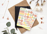 Planche Stickers Palette de Couleurs "Feuilles d'automne" différentes formes géométriques - Automne - Bullet Journal / Planner - Journaling