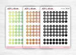 Date dots sticker sheet, Calendar date dots, different colors available, Bullet Journal & Planner sticker sheet - Journaling