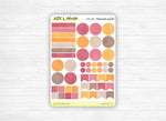 Planche Stickers Palette de Couleurs "Promenade en forêt" différentes formes géométriques - Automne - Bullet Journal /Planner - Journaling
