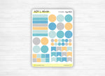 Planche Stickers Palette de Couleurs "Hiver Cozy" différentes formes - Couleurs froides de l'hiver - Bullet Journal & Planner - Journaling