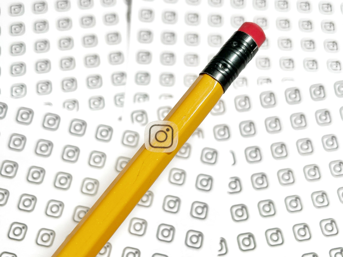 Planche de stickers mini icônes "Instagram" - Réseau sociaux - 104 stickers - Mini icon - Planner stickers - Minimal - Bullet Journal
