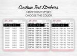 Custom Text stickers - Handwritten - Choose your font and your color for your text - Bullet Journal & Planner - Journaling